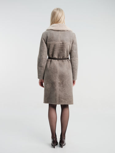 Lemaire - Shearling Coat in Smog