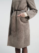 Lemaire - Shearling Coat in Smog