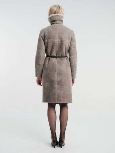 Lemaire - Shearling Coat in Smog