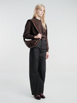 Lemaire - Short Sweatshirt in Ganache