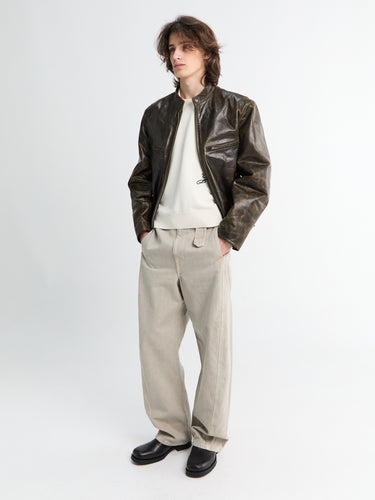 Twisted Belted Pants in Moonstone