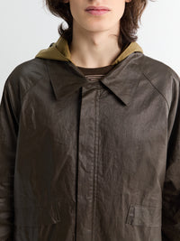 Regnjakke Med Aftagelig Hætte i Bronze