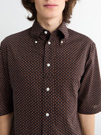 Kortærmet skjorte i brun