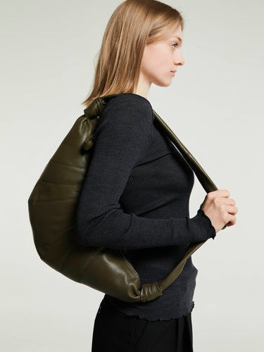 Lemaire - Medium Croissant Bag in Dark Moss