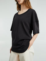 Lemaire - Rib T-Shirt in Squid Ink