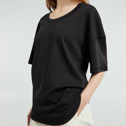 Lemaire - Rib T-Shirt in Squid Ink