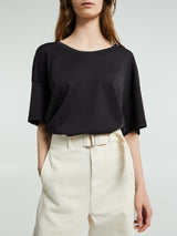 Lemaire - Rib T-Shirt in Squid Ink