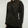 Lemaire - Straight Collar Twisted Shirt in Dark Espresso