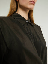 Lemaire - Straight Collar Twisted Shirt in Dark Espresso