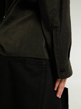 Lemaire - Straight Collar Twisted Shirt in Dark Espresso