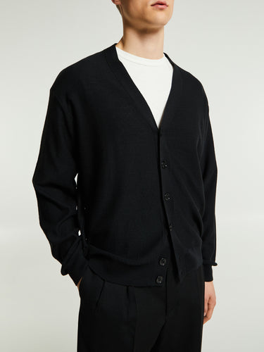 Lemaire - Relaxed Twisted Cardigan in Black