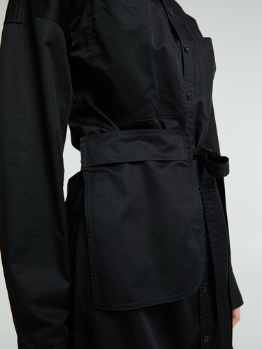 Lemaire - Long Shirt Dress in Black