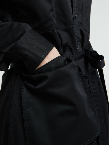 Lemaire - Long Shirt Dress in Black
