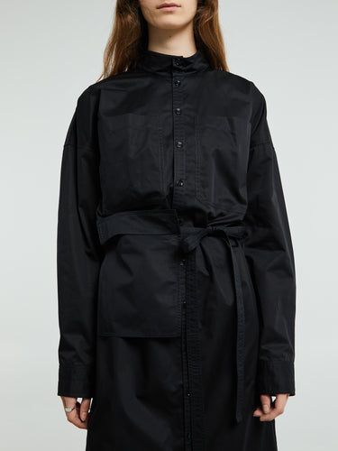 Lemaire - Long Shirt Dress in Black