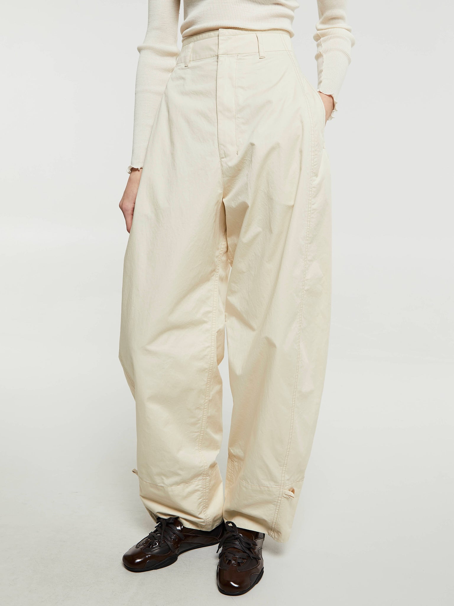 Lemaire - Soft Volume Pants in Creamy White