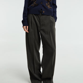 Lemaire - Belted Relaxed Pants in Dark Espresso