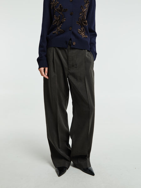 Lemaire - Belted Relaxed Pants in Dark Espresso – Stoy
