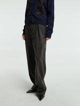 Lemaire - Belted Relaxed Pants in Dark Espresso