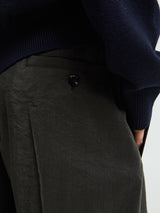 Lemaire - Belted Relaxed Pants in Dark Espresso