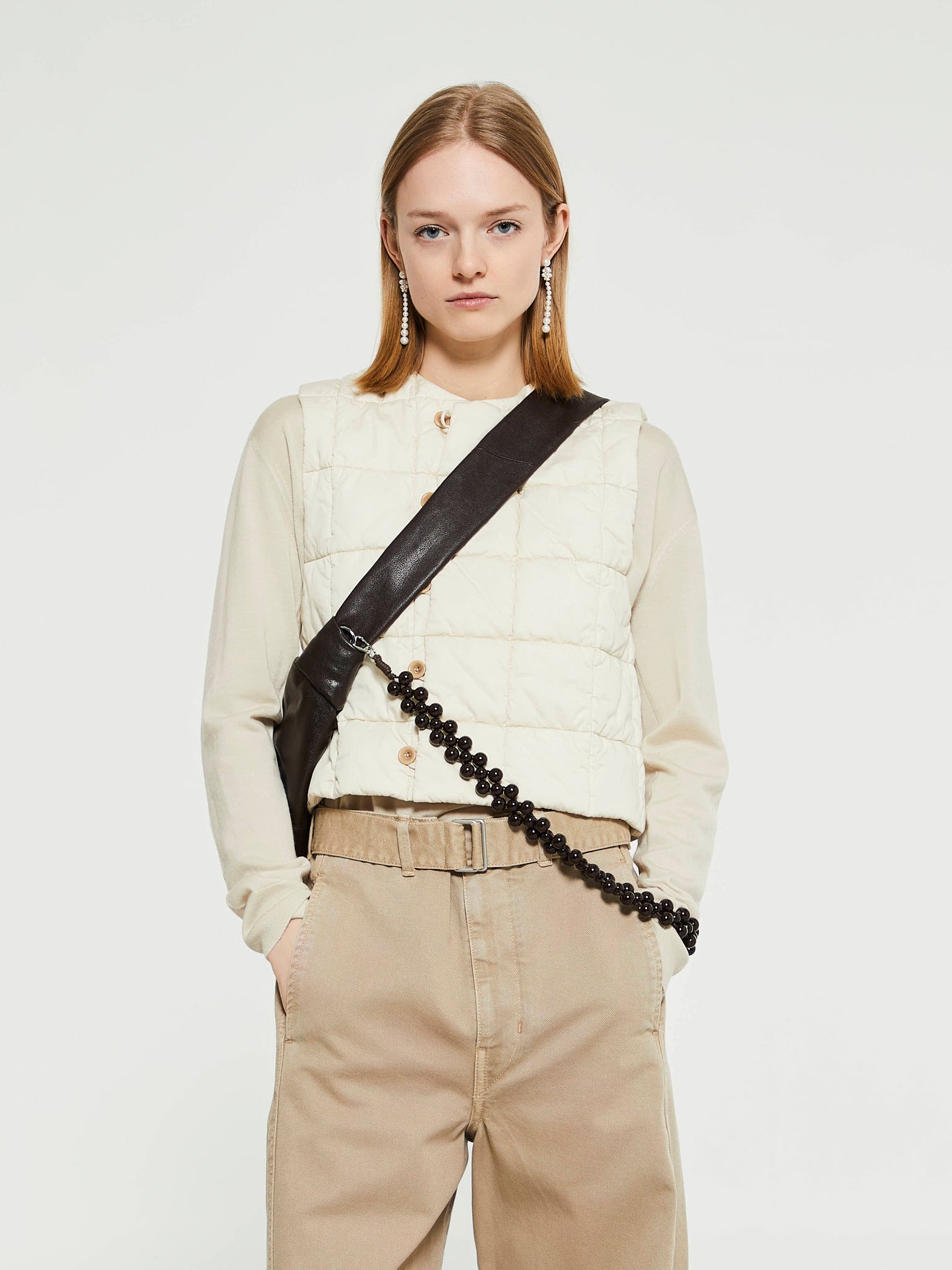 Lemaire - Wadded Gilet in Creamy White