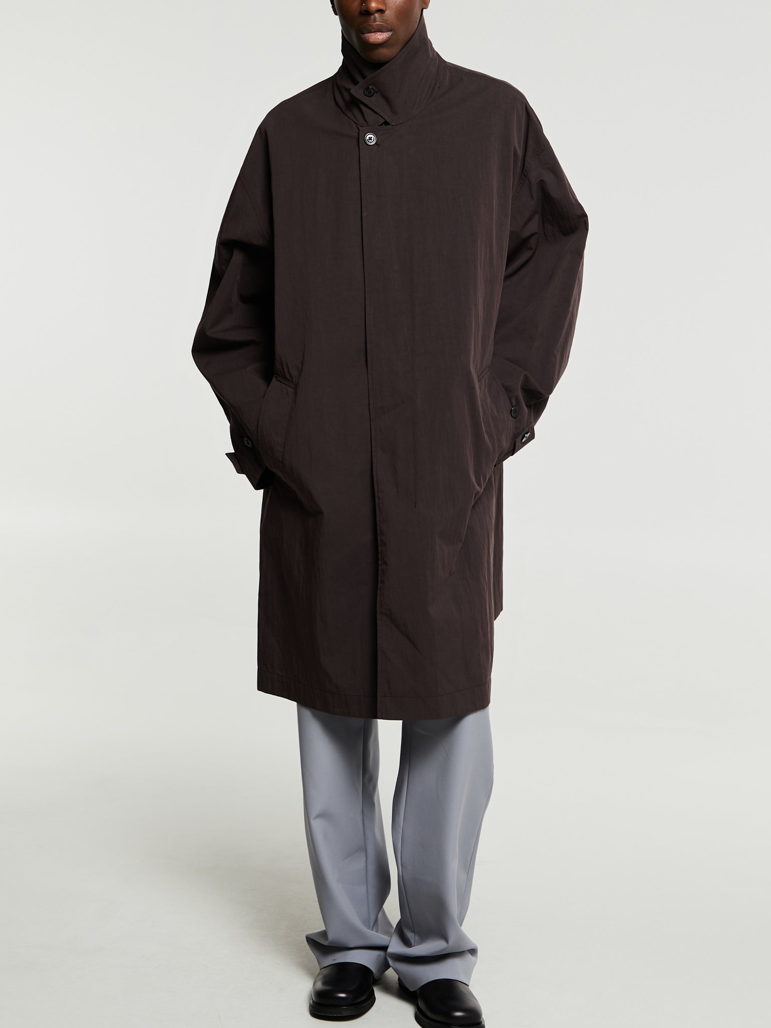 Lemaire - Car Coat in Dark Chocolate