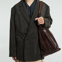 Lemaire - Soft DB Jacket in Dark Espresso