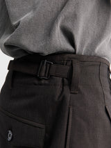 Lemaire - Pleated Pants in Dark Espresso Melange
