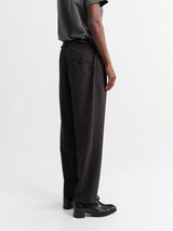 Lemaire - Pleated Pants in Dark Espresso Melange