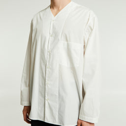 Lemaire - V Neck Shirt in Chalk