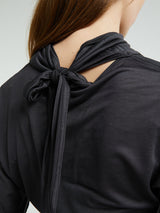 Lemaire - Short Sleeve Foulard Top in Charcoal