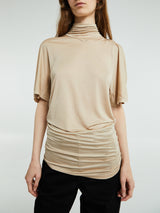 Lemaire - Short Sleeve Foulard Top in Blush