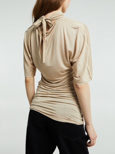 Lemaire - Short Sleeve Foulard Top in Blush
