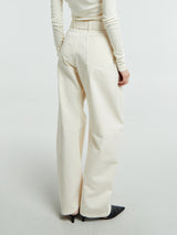Lemaire - Twisted Belted Pants in Snowy Off-White