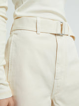 Lemaire - Twisted Belted Pants in Snowy Off-White