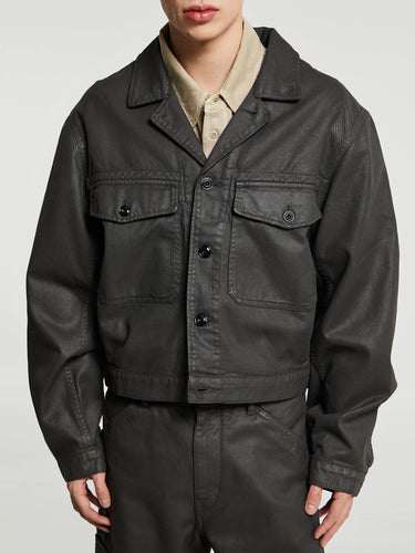 Lemaire - Trucker Jacket in Dark Chocolate