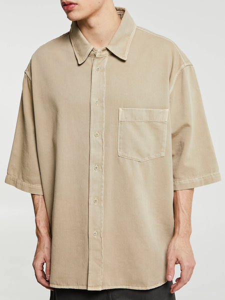【Les Tien】フードコットンセーターシャツ Lemaire - Denim Shirt in Natural Beige – Stoy