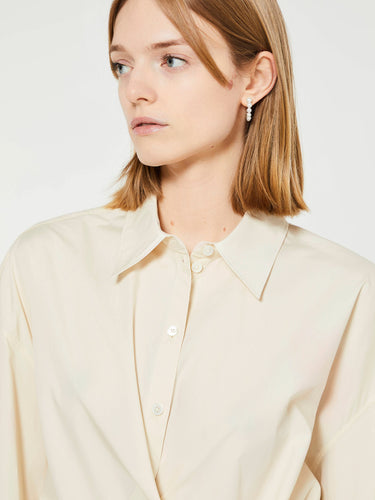 Lemaire - Straight Collar Twisted Shirt in Cream