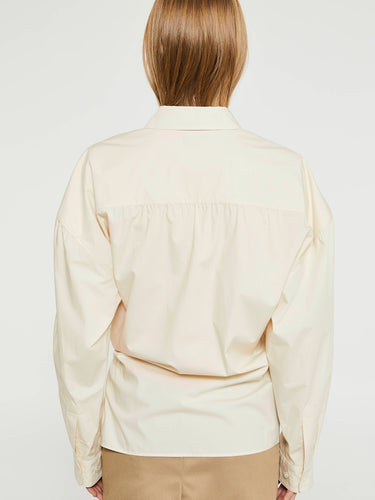 Lemaire - Straight Collar Twisted Shirt in Cream