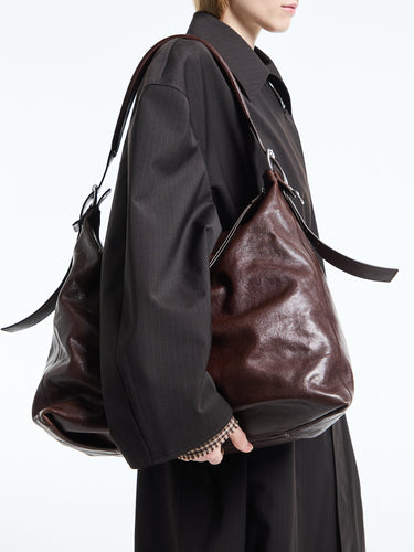 Lemaire - Belted Hobo Bag in Espresso
