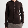 Lemaire - Buttoned Fitted Cardigan in Aubergine