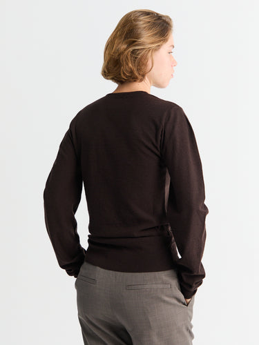Lemaire - Crew Neck Sweater in Aubergine