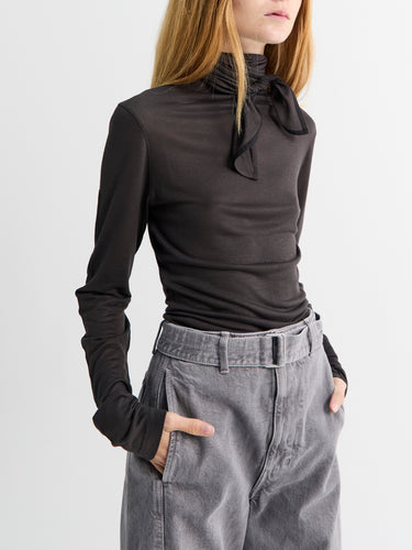 Lemaire - Foulard Top with Patchs in Coal