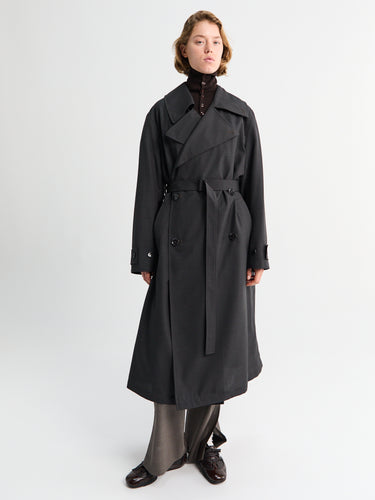 Lemaire - Trench Coat With Detachable Lining in Coal