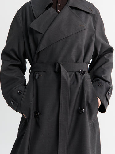 Lemaire - Trench Coat With Detachable Lining in Coal
