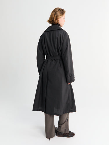 Lemaire - Trench Coat With Detachable Lining in Coal