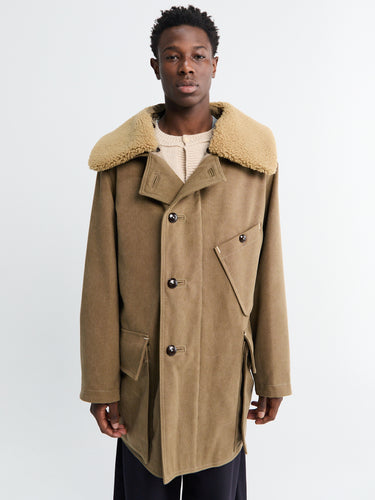 Lemaire - Shearling Winter Parka in Sisal