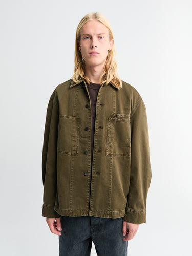Lemaire - Workwear Overshirt in Moss Green