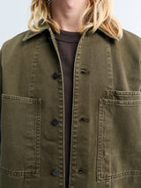 Lemaire - Workwear Overshirt in Moss Green