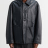 Lemaire - Leather Workwear Jacket in Asphalt