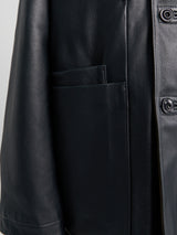 Lemaire - Leather Workwear Jacket in Asphalt